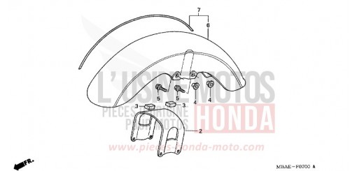 FRONT FENDER VT750C21 de 2001